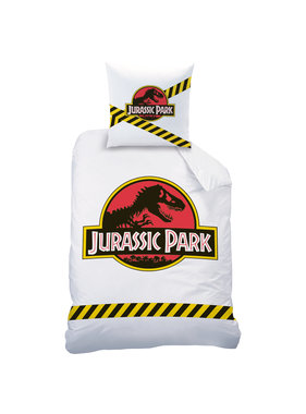 Jurassic Park Dekbedovertrek Warning 140 x 200 cm Katoen