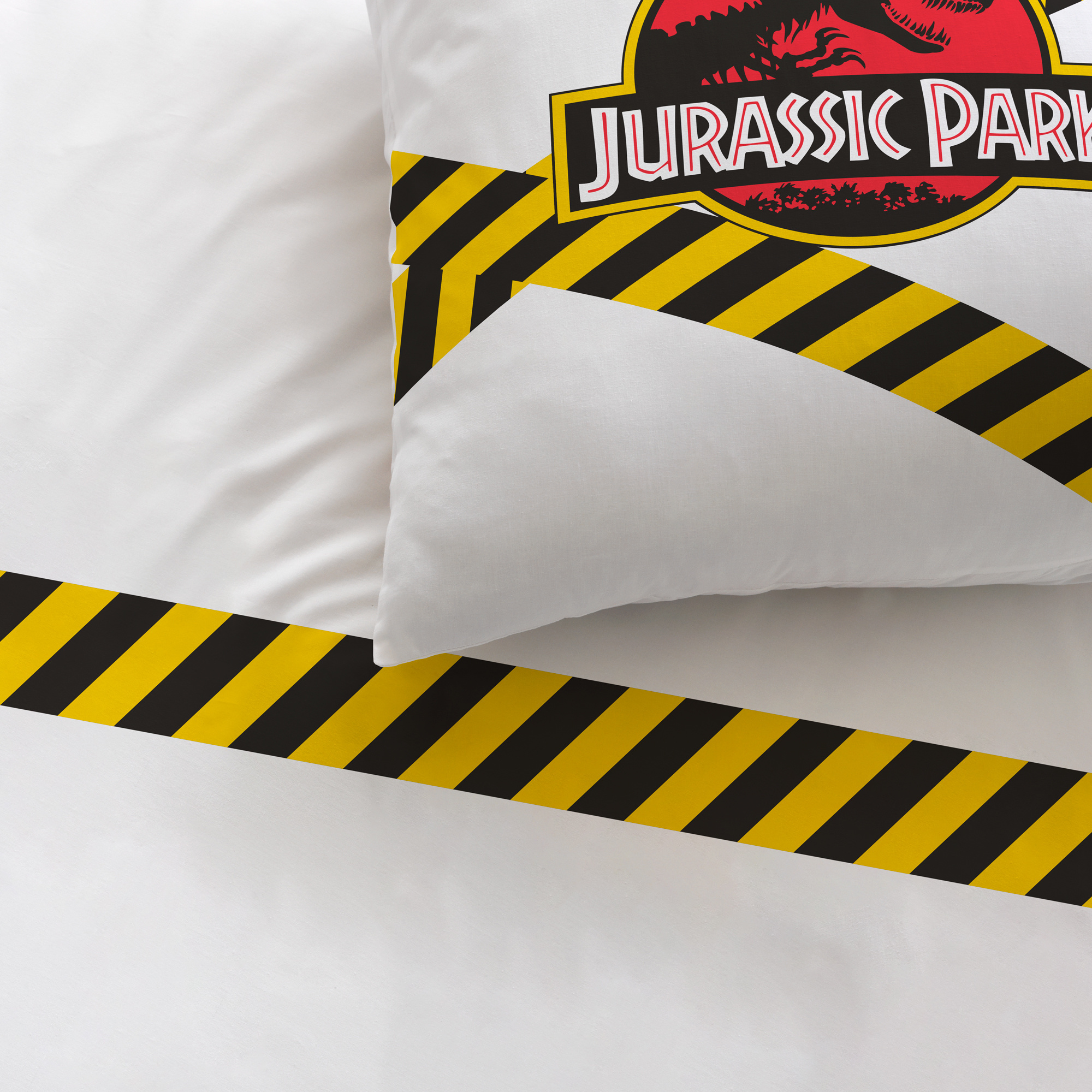 Jurassic Park Duvet cover Warning - Single - 140 x 200 cm - Cotton