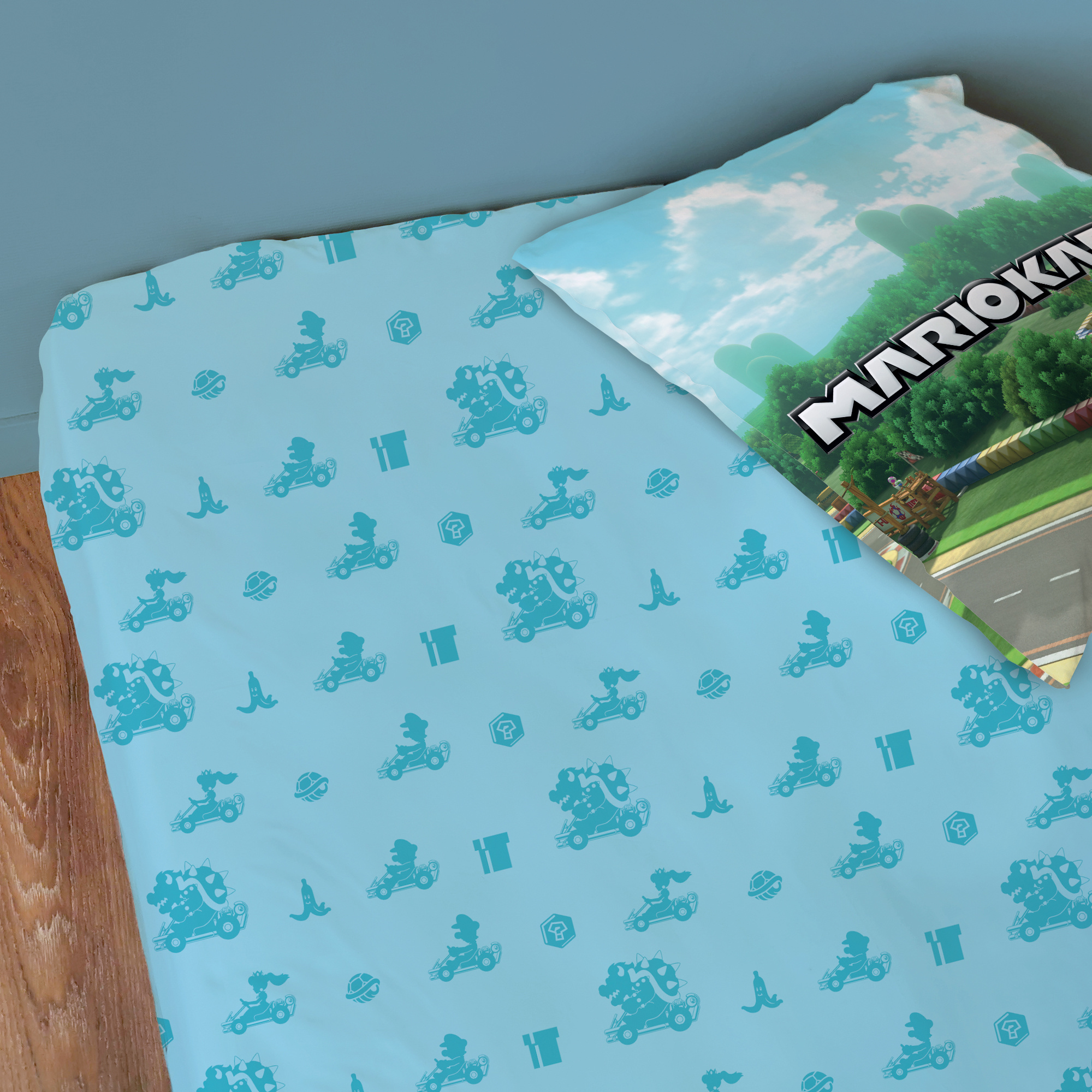 Super Mario Fitted sheet, Upsidedown - Single - 90 x 190/200 cm - Cotton