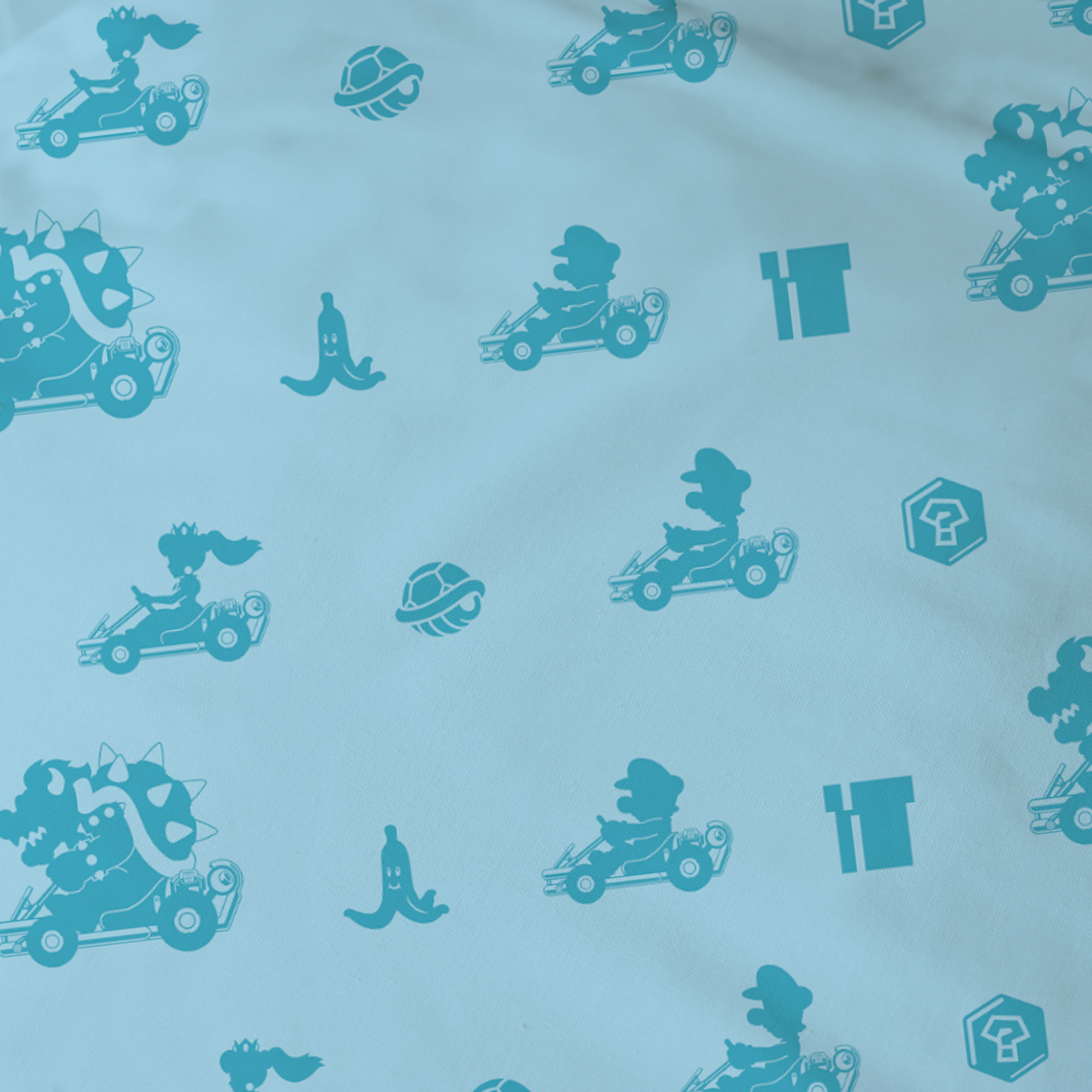 Super Mario Fitted sheet, Upsidedown - Single - 90 x 190/200 cm - Cotton