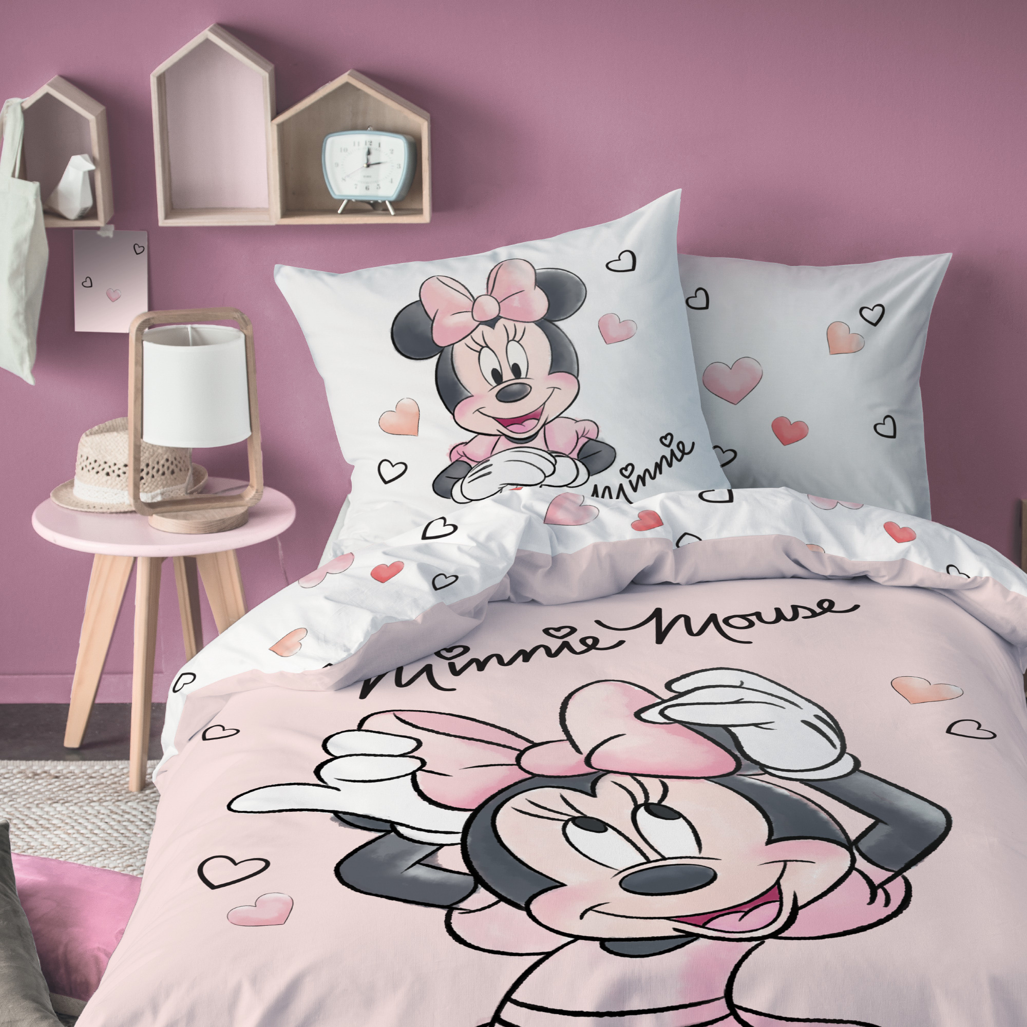 Disney Minnie Mouse Duvet cover Smile - Single - 140 x 200 cm - Cotton