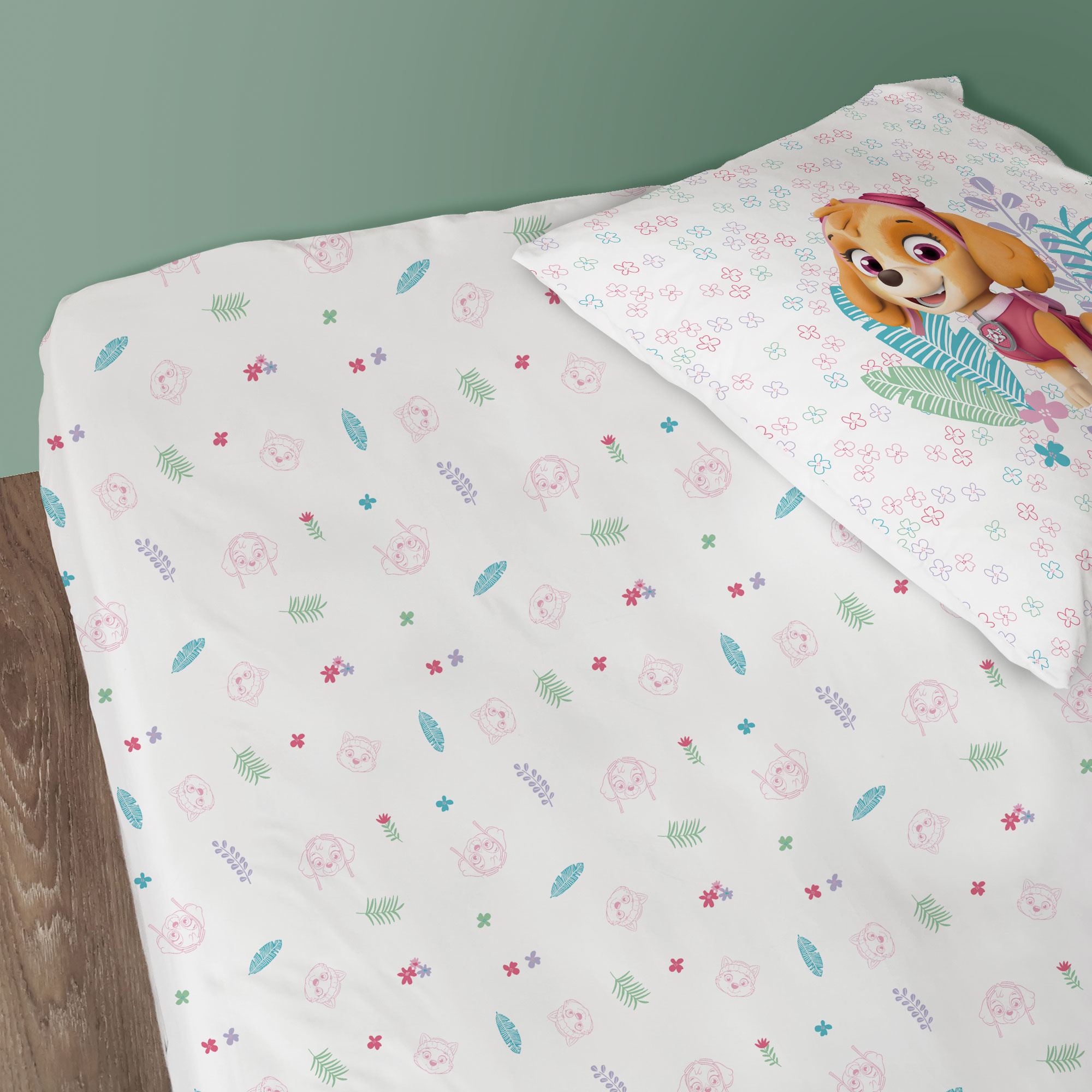 Paw Patrol Fitted sheet, Paradise - Single - 90 x 190/200 cm - Cotton