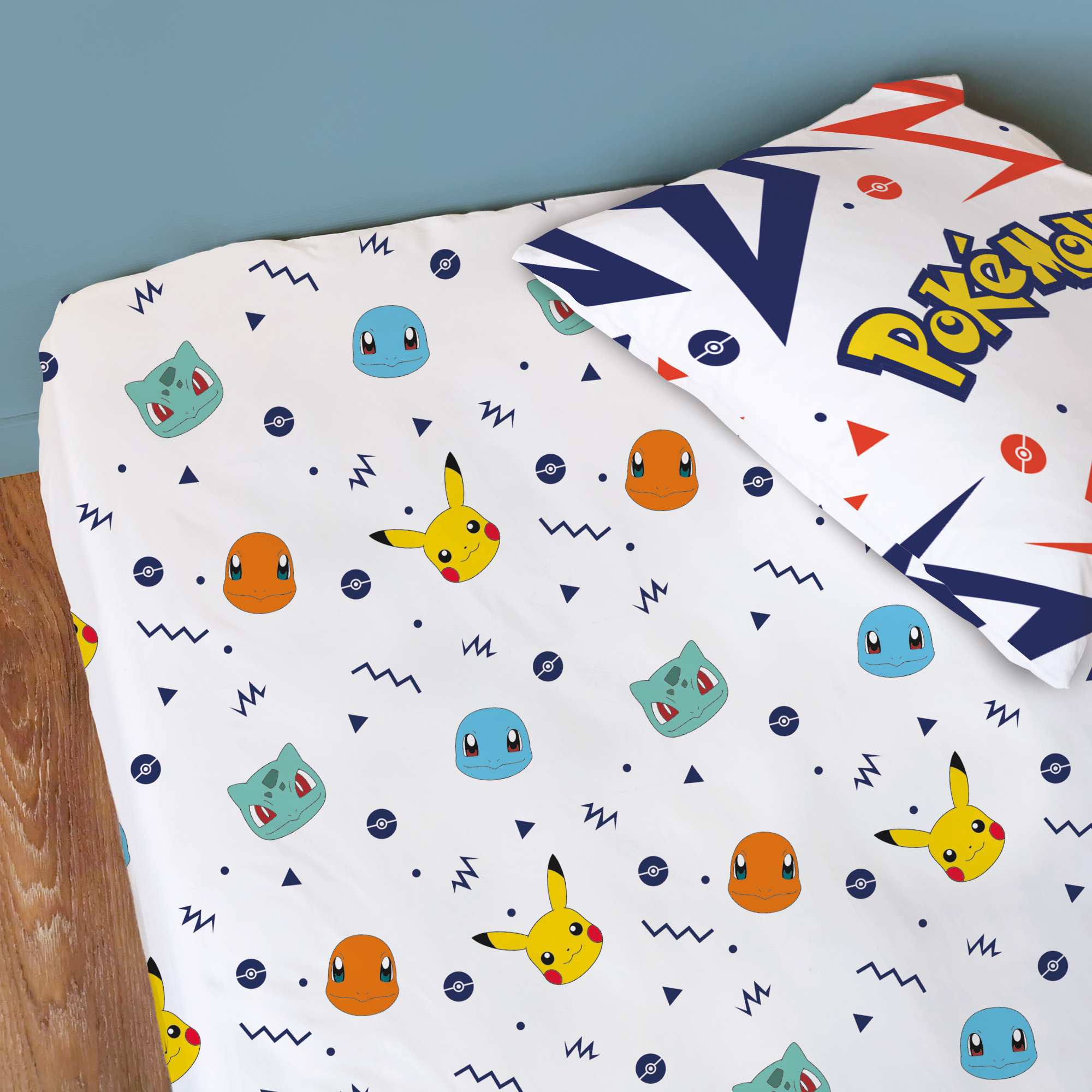 Pokemon Hoeslaken Starter - Eenpersoons - 90 x 190/200 cm - Katoen