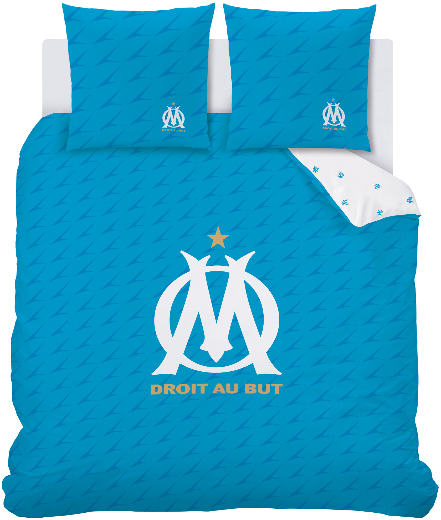 Olympique Marseille Duvet cover Droit au But - Lits Jumeax - 240 x 220 cm - Cotton