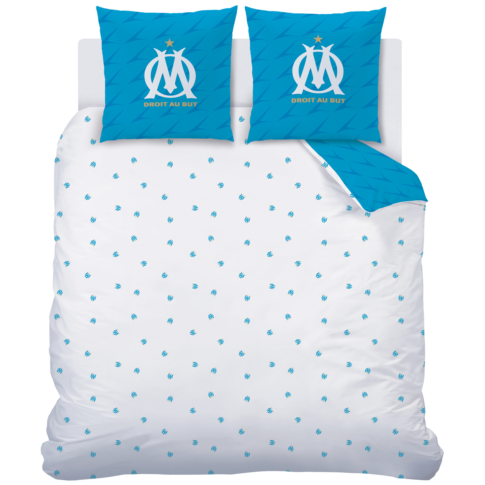 Olympique Marseille Duvet cover Droit au But - Lits Jumeax - 240 x 220 cm - Cotton