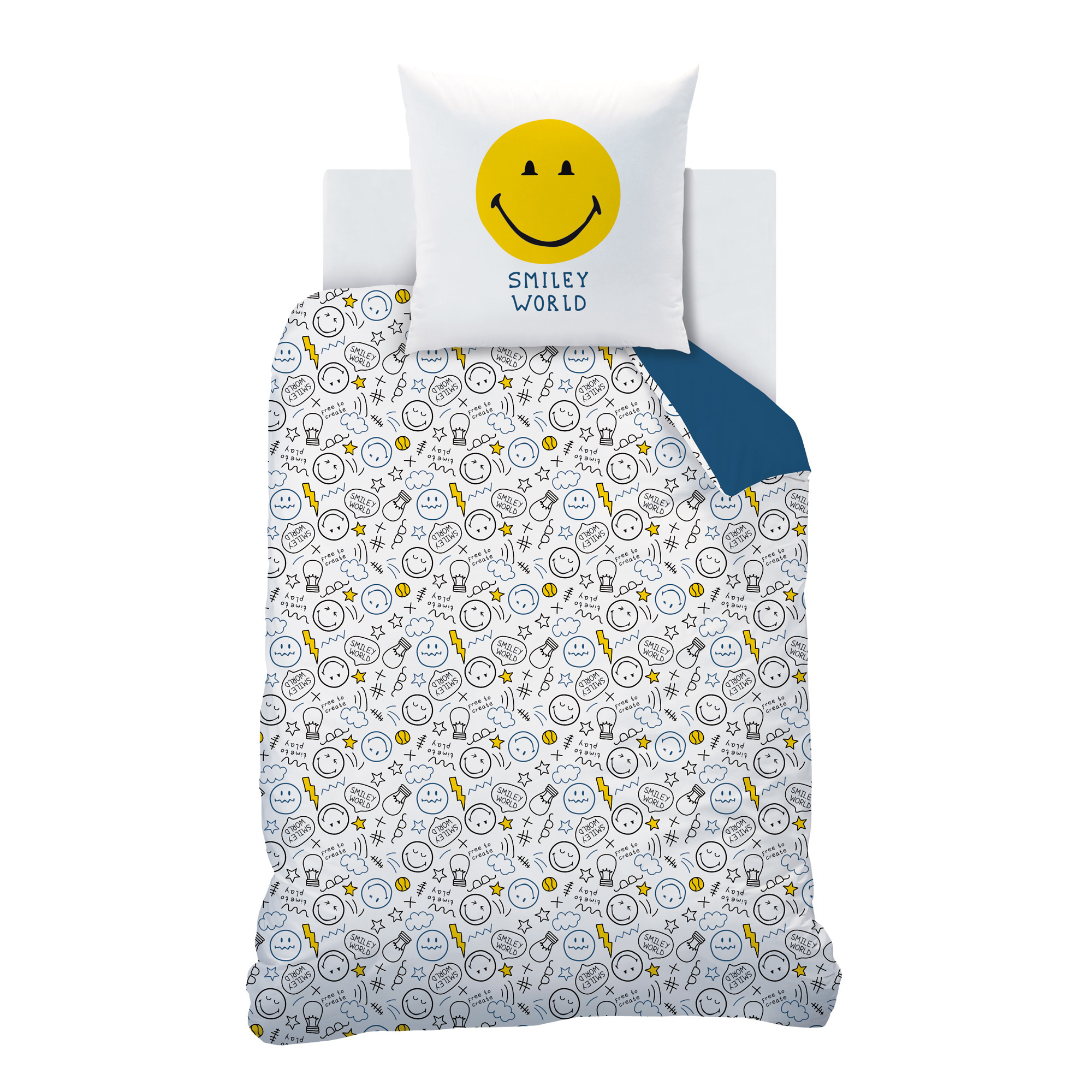 Smiley World Duvet cover Scribble - Single - 140 x 200 cm - Cotton