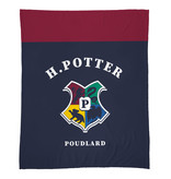 Harry Potter Fleece Blanket Premium, Hogwarts Logo - 125 x 150 cm - Polyester