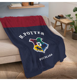 Harry Potter Fleece Blanket Premium, Hogwarts Logo - 125 x 150 cm - Polyester