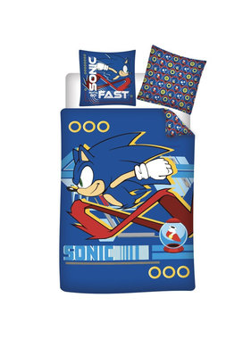 Sonic Duvet cover Gotta Go Fast 140 x 200 + 65 x 65 Cotton