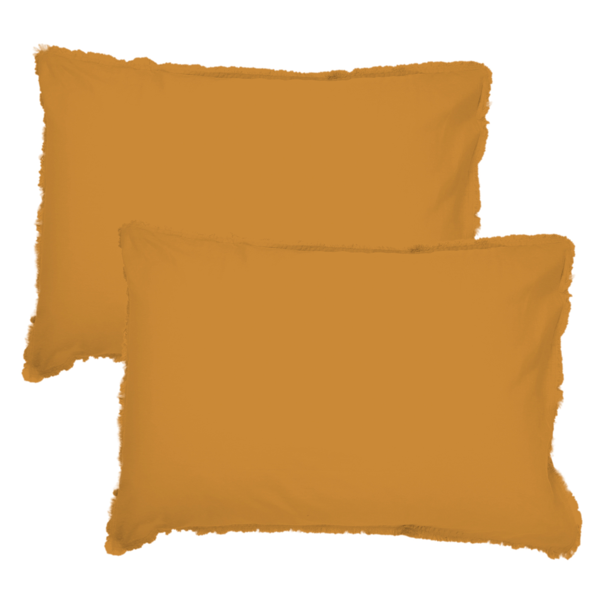 Matt & Rose Set Pillowcases Caramel - 50 x 70 cm - Washed Cotton