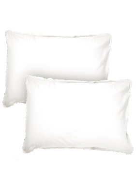 Matt & Rose Set Pillowcases White 50 x 70 cm Washed Cotton