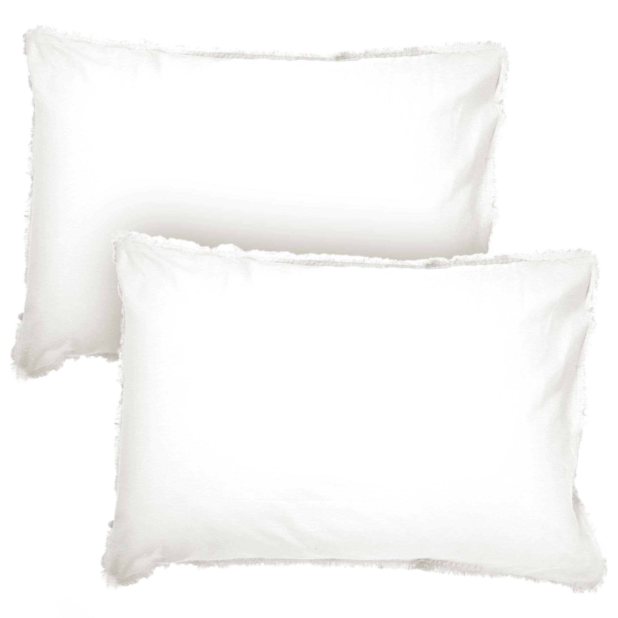 Matt & Rose Set Pillowcases White - 50 x 70 cm - Washed Cotton