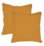 Matt & Rose Set Pillowcases Caramel - 65 x 65 cm - Washed Cotton