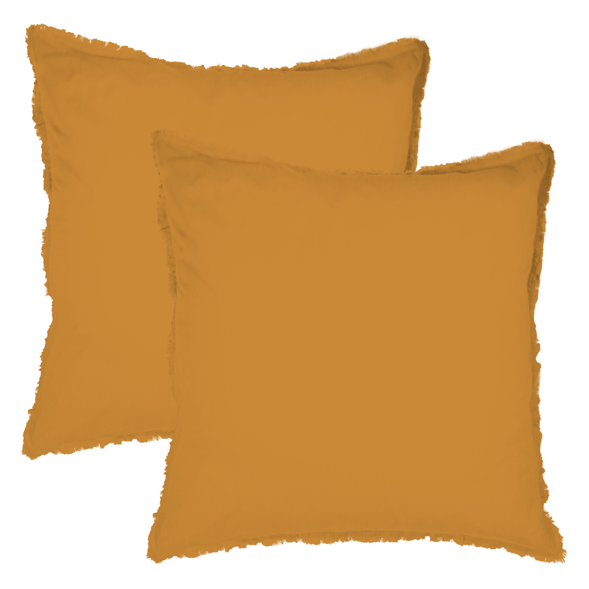 Matt & Rose Set Pillowcases Caramel - 65 x 65 cm - Washed Cotton