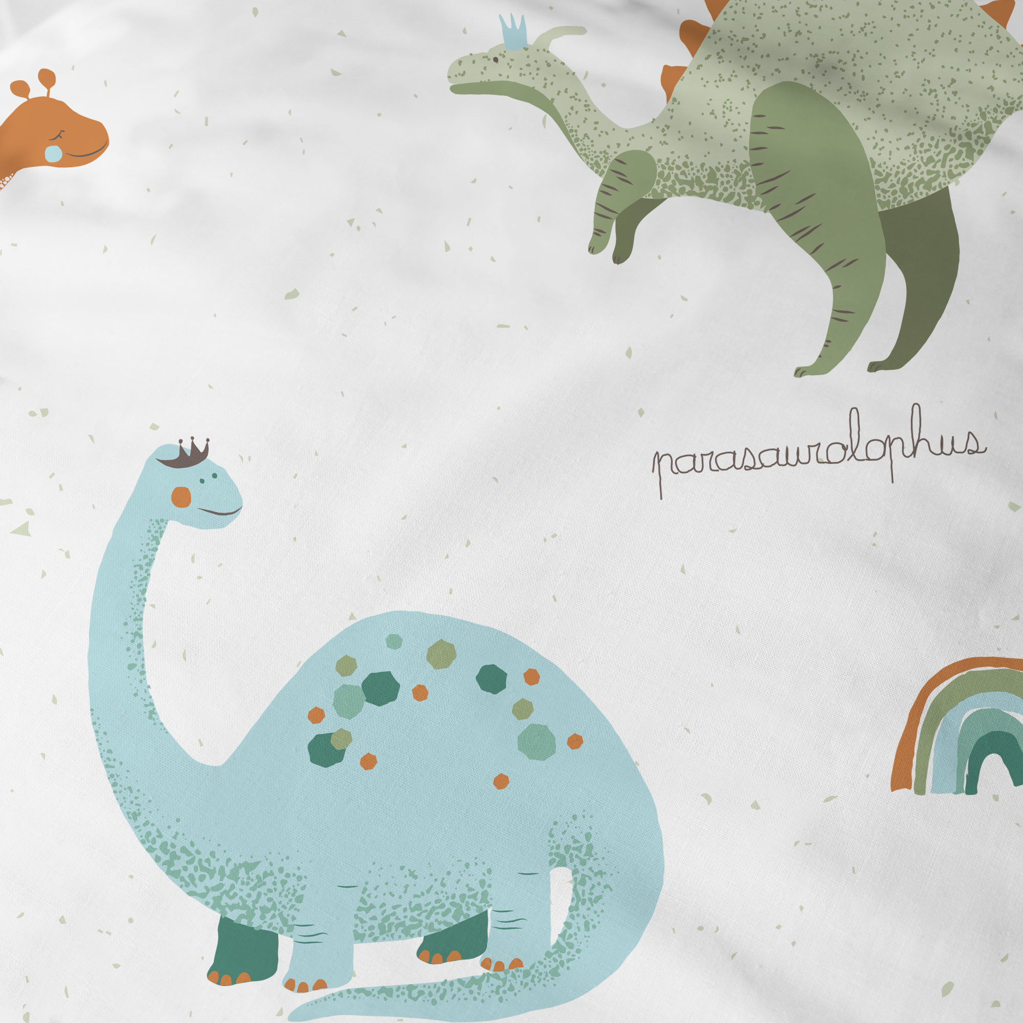 Matt & Rose Dekbedovertrek Dino's - Eenpersoons - 140 x 200 cm - Katoen