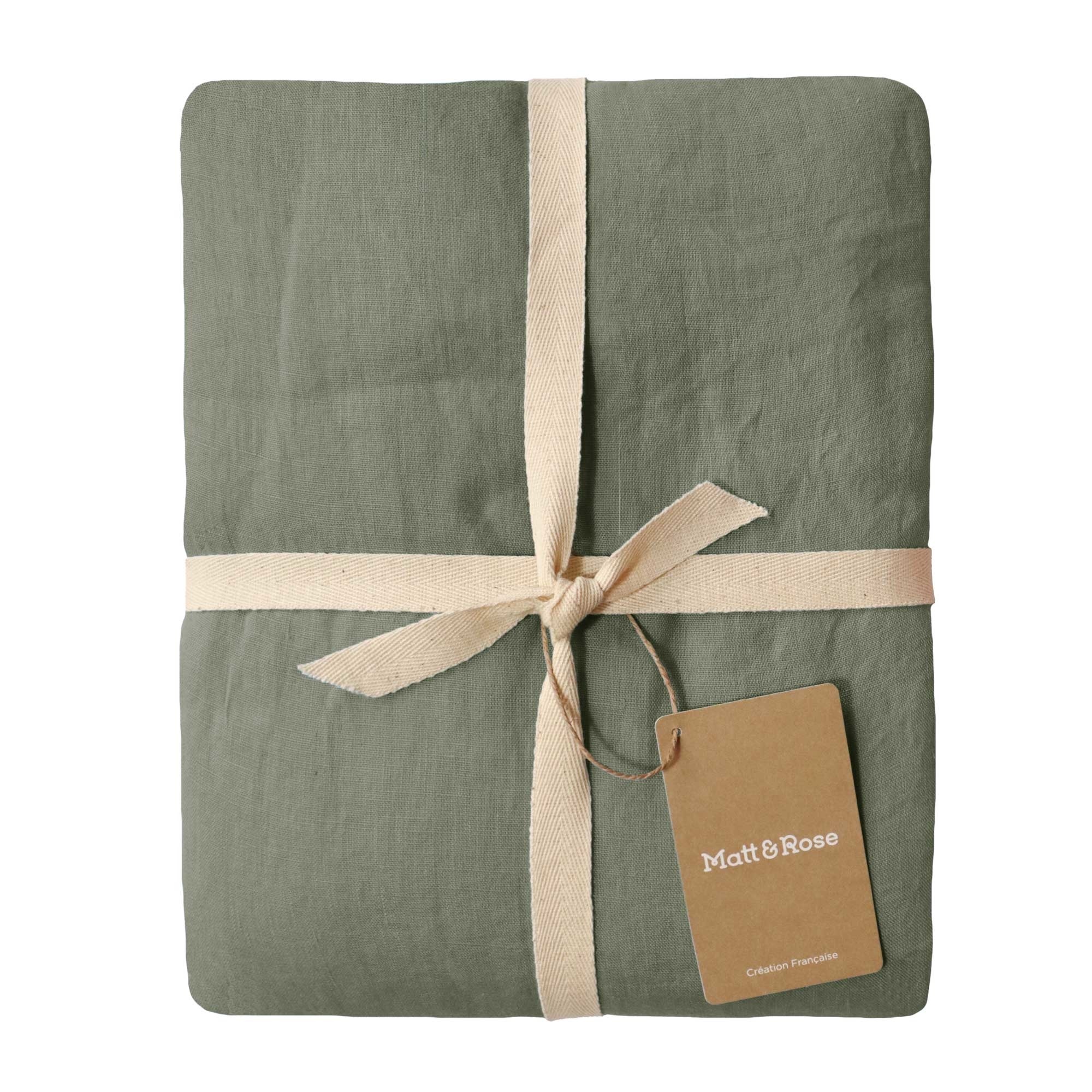 Matt & Rose Duvet cover Moss green - Lits Jumeaux - 240 x 220 cm, without pillowcases - 100% Linen