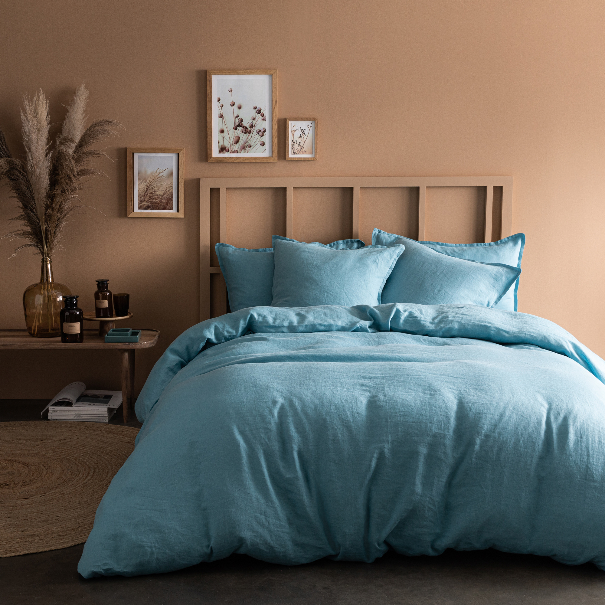 Matt & Rose Duvet cover Ice Blue - Hotel size - 260 x 240 cm, without pillowcases - 100% Linen