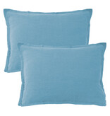 Matt & Rose Set Pillowcases Ice Blue - 50 x 70 cm - 100% Linen