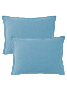 Matt & Rose Set Pillowcases Ice Blue 50 x 70 cm 100% Linen