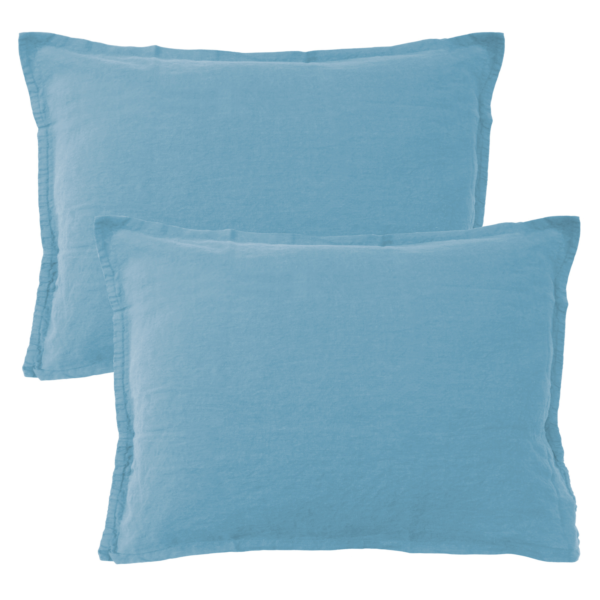 Matt & Rose Set Pillowcases Ice Blue - 50 x 70 cm - 100% Linen