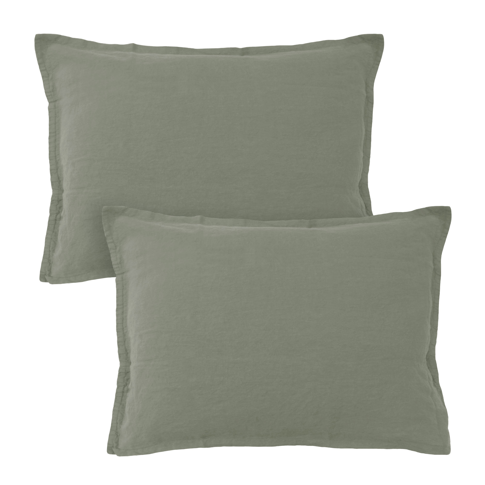 Matt & Rose Set Pillowcases Moss Green - 50 x 70 cm - 100% Linen