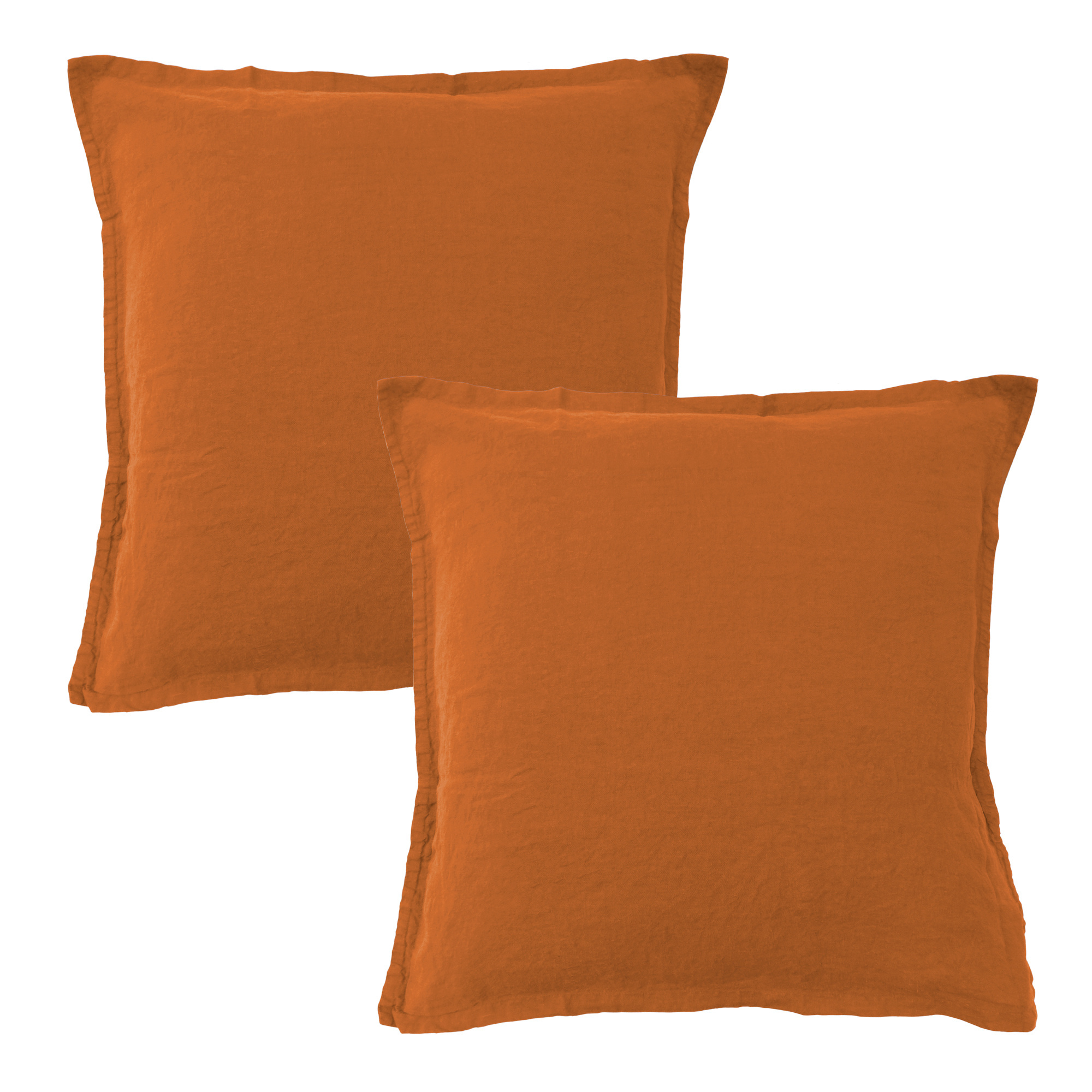 Matt & Rose Set of Pillowcases Copper Color - 65 x 65 cm - 100% Linen