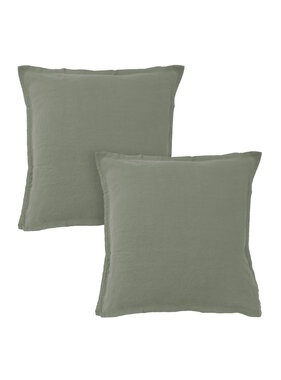 Matt & Rose Set Pillowcases Moss Green 65 x 65 cm 100% Linen