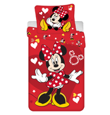 Disney Minnie Mouse Duvet cover Red Heart - Single - 140 x 200 + 70 x 90 cm - Cotton