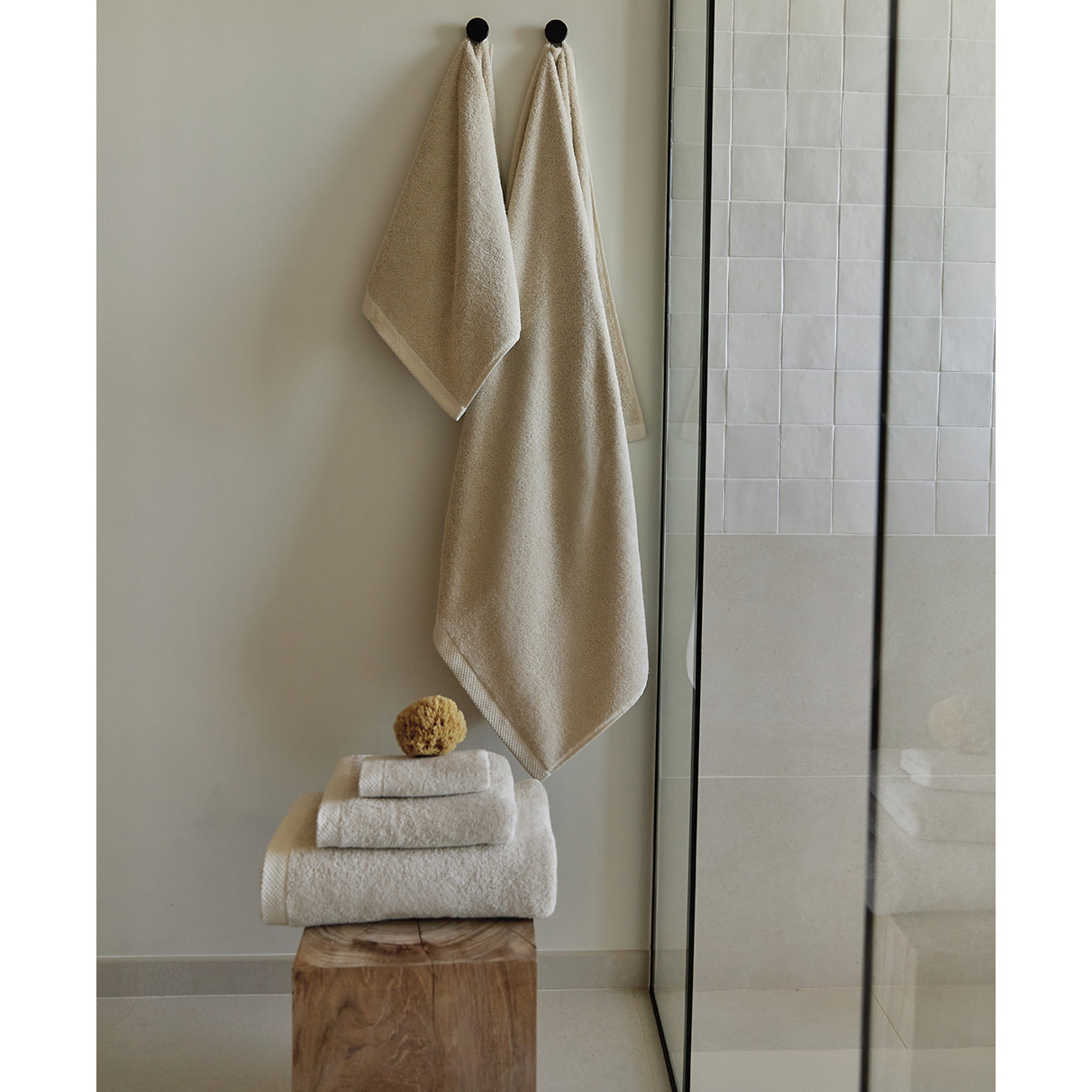Torres Novas 1845 Bath towel DO ZERO, Natural - 150 x 100 cm - 100% Cotton