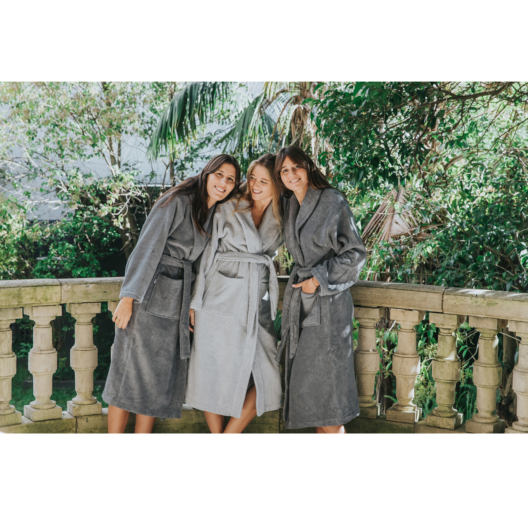 Torres Novas 1845 Bathrobe Gray - Small - Unisex - 100% Cotton