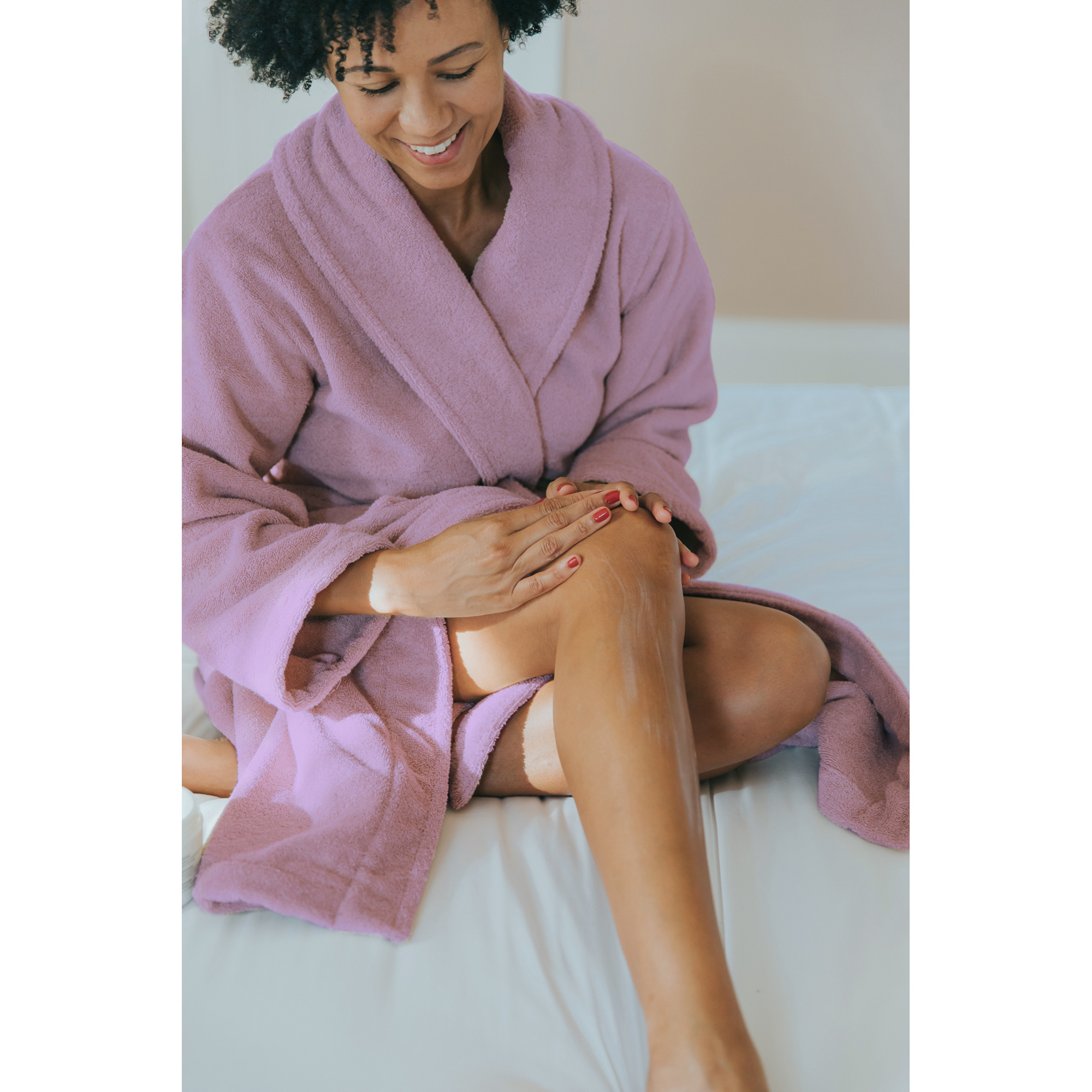 Torres Novas 1845 Bathrobe Old Pink - Small - Unisex - 100% Cotton