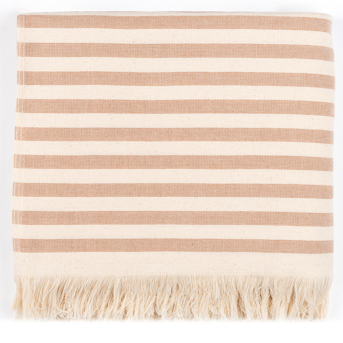 Torres Novas 1845 Beach towel Barra, Beige - 100 x 180 cm - 100% Cotton