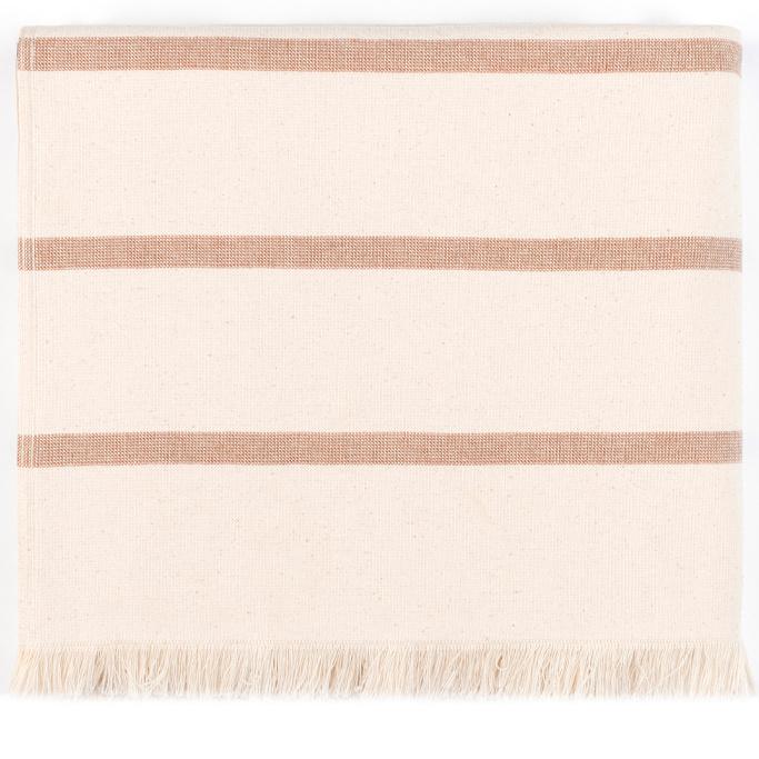 Torres Novas 1845 Beach towel Boa-Nova, Beige - 100 x 180 cm - 100% Cotton