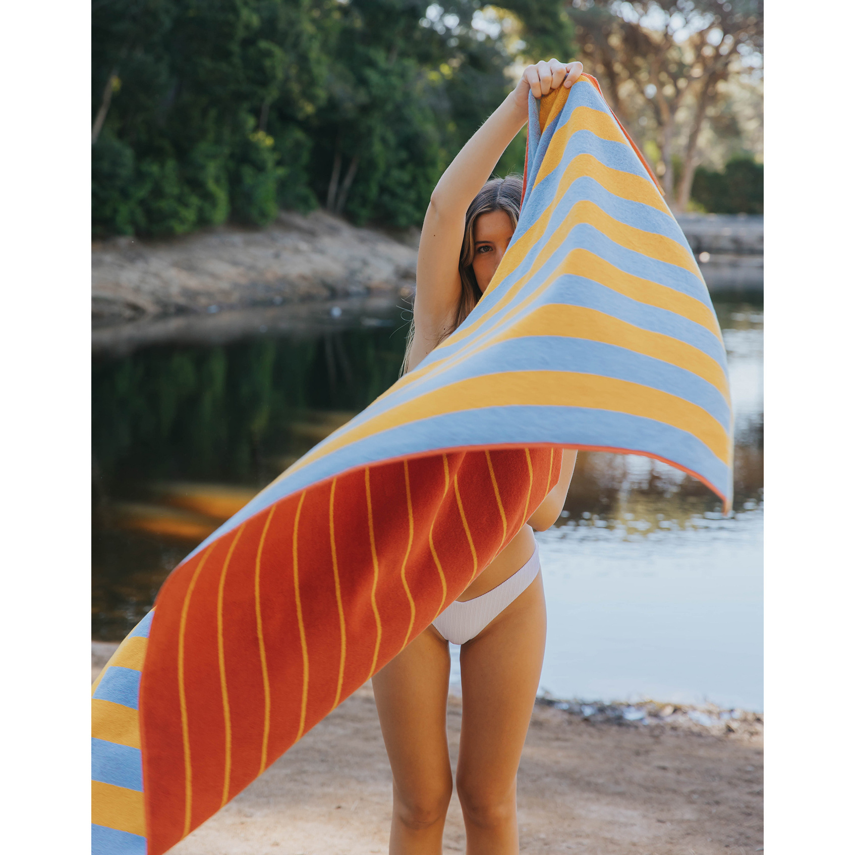 Torres Novas 1845 Beach towel Pena, Yellow - 100 x 180 cm - 100% Cotton