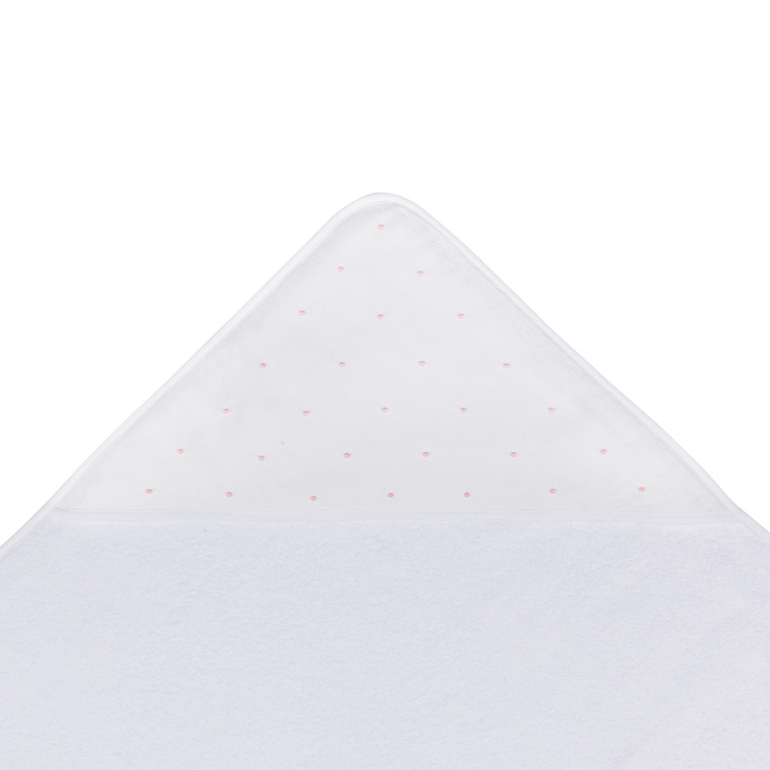 Torres Novas 1845 Poncho / Badcape, Mira Roze gestipt - 90 x 90 cm - Katoen, hand geborduurd