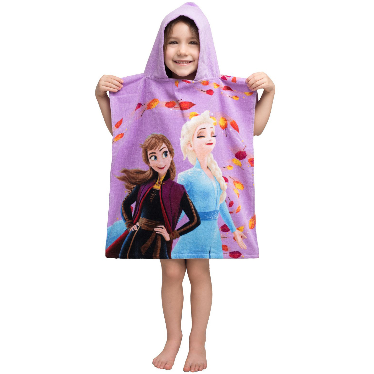 Disney Frozen Poncho / Bathcape Leaves - 50 x 115 cm - Cotton