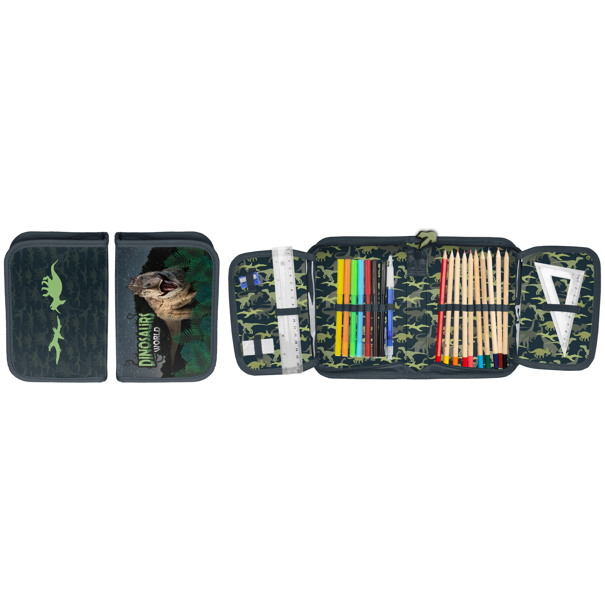 Dinosaurus Filled Pouch, T-Rex - 19.5 x 13 cm - 22 pcs. -Polyester