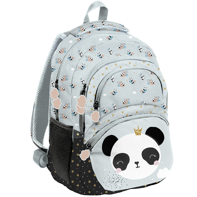 Panda Backpack, Glitter - 42 x 30 x 22 cm - Polyester