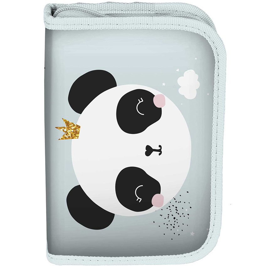 Panda Filled Pouch, Glitter - 19.5 x 13 cm - 22 pcs. -Polyester