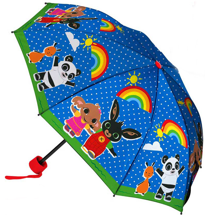 Bing Bunny Paraplu, Rainbow - Ø 90 x 24/55 cm - Polyester