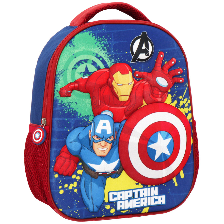 Marvel Avengers 3D Backpack, Captain America - 32 x 26 x 10 cm - EVA polyester