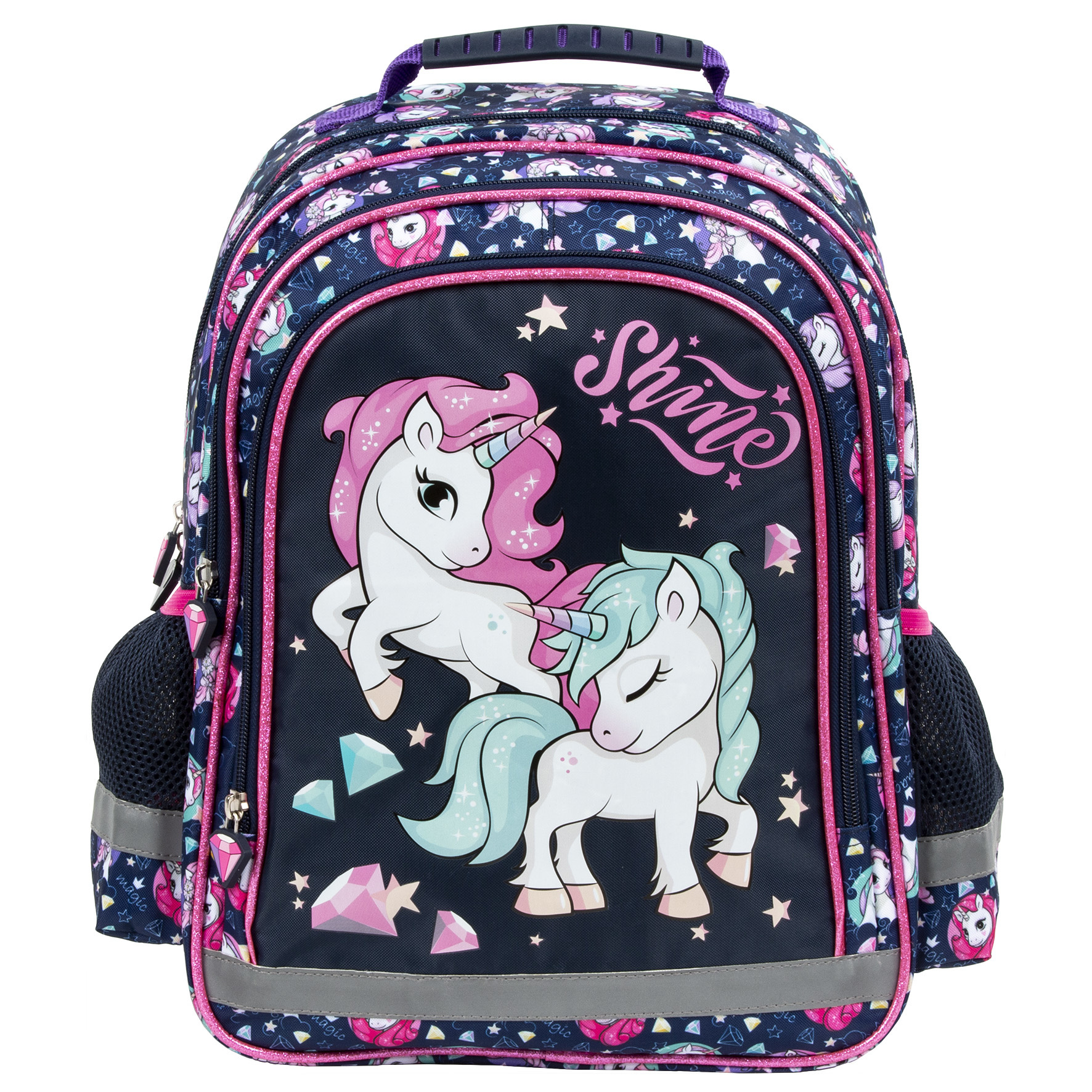 Unicorn Backpack, Shine - 38 x 28 x 17 cm - Polyester