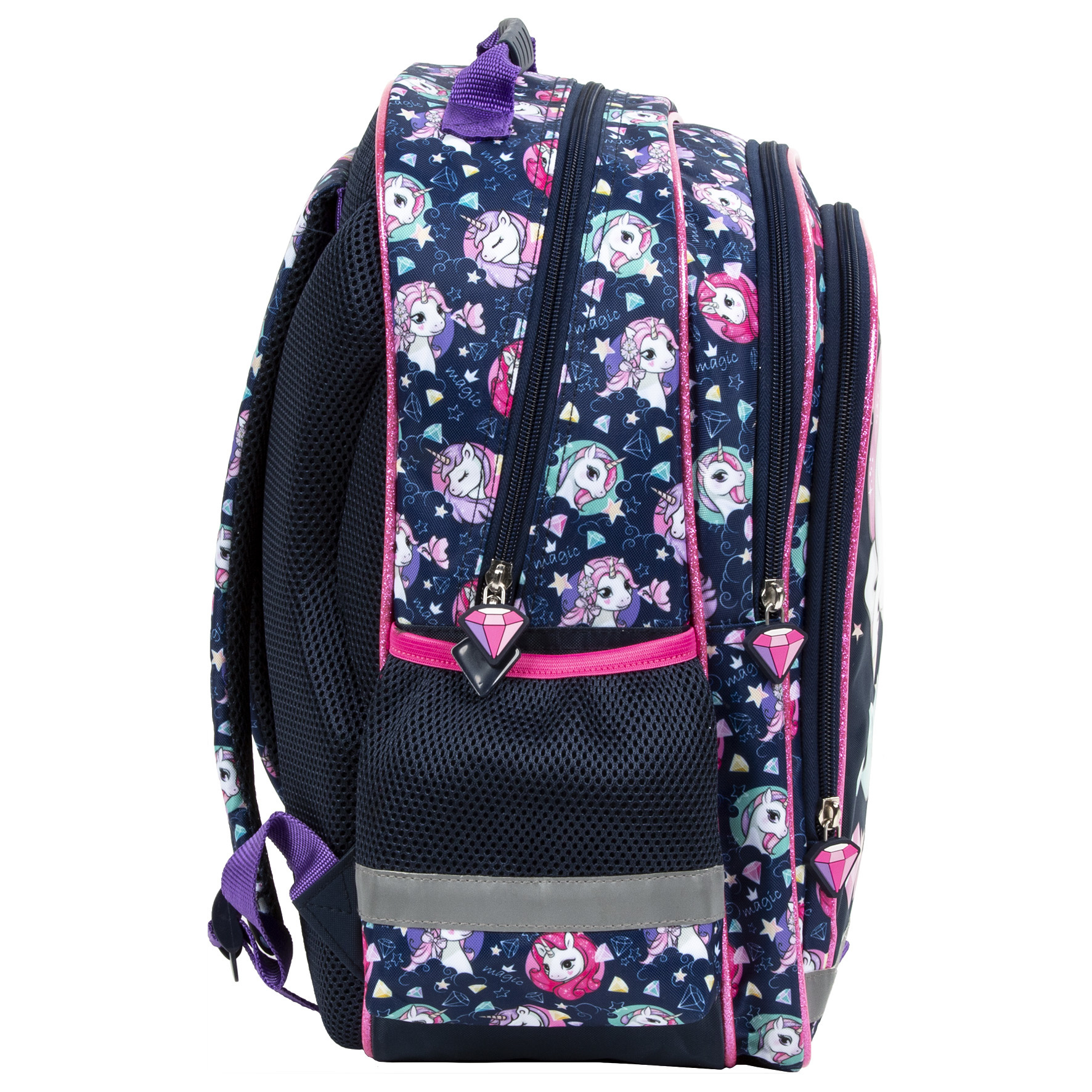 Unicorn Backpack, Shine - 38 x 28 x 17 cm - Polyester