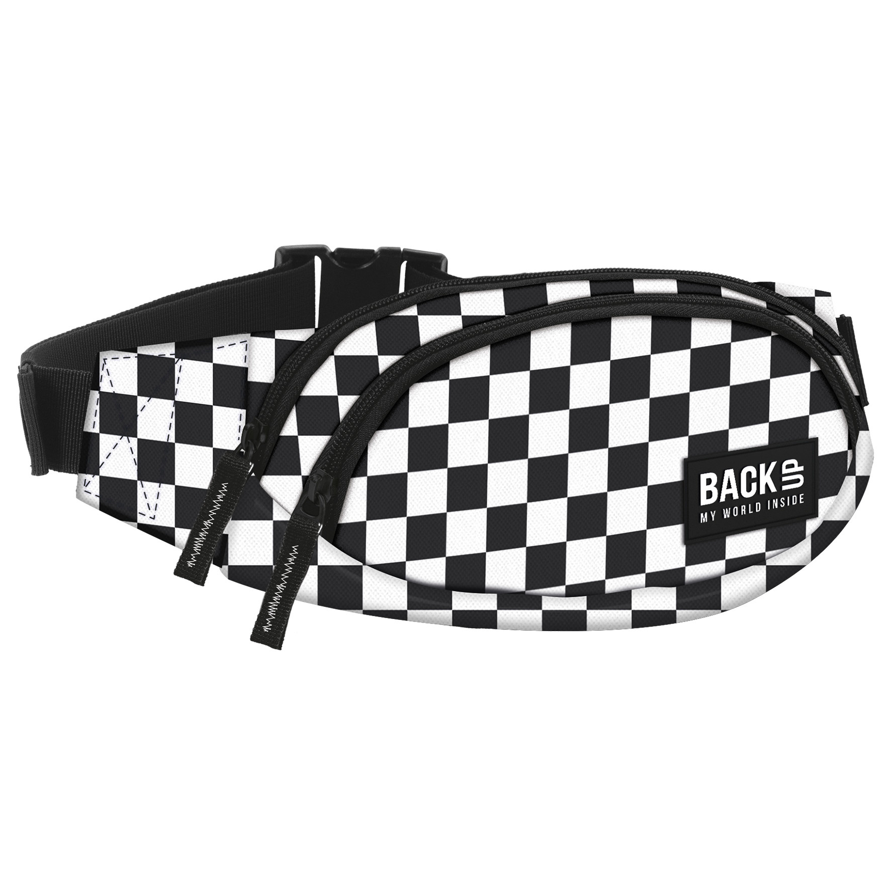 BackUP Heuptas, Black & White - 35 x 14 x 6 cm - Polyester