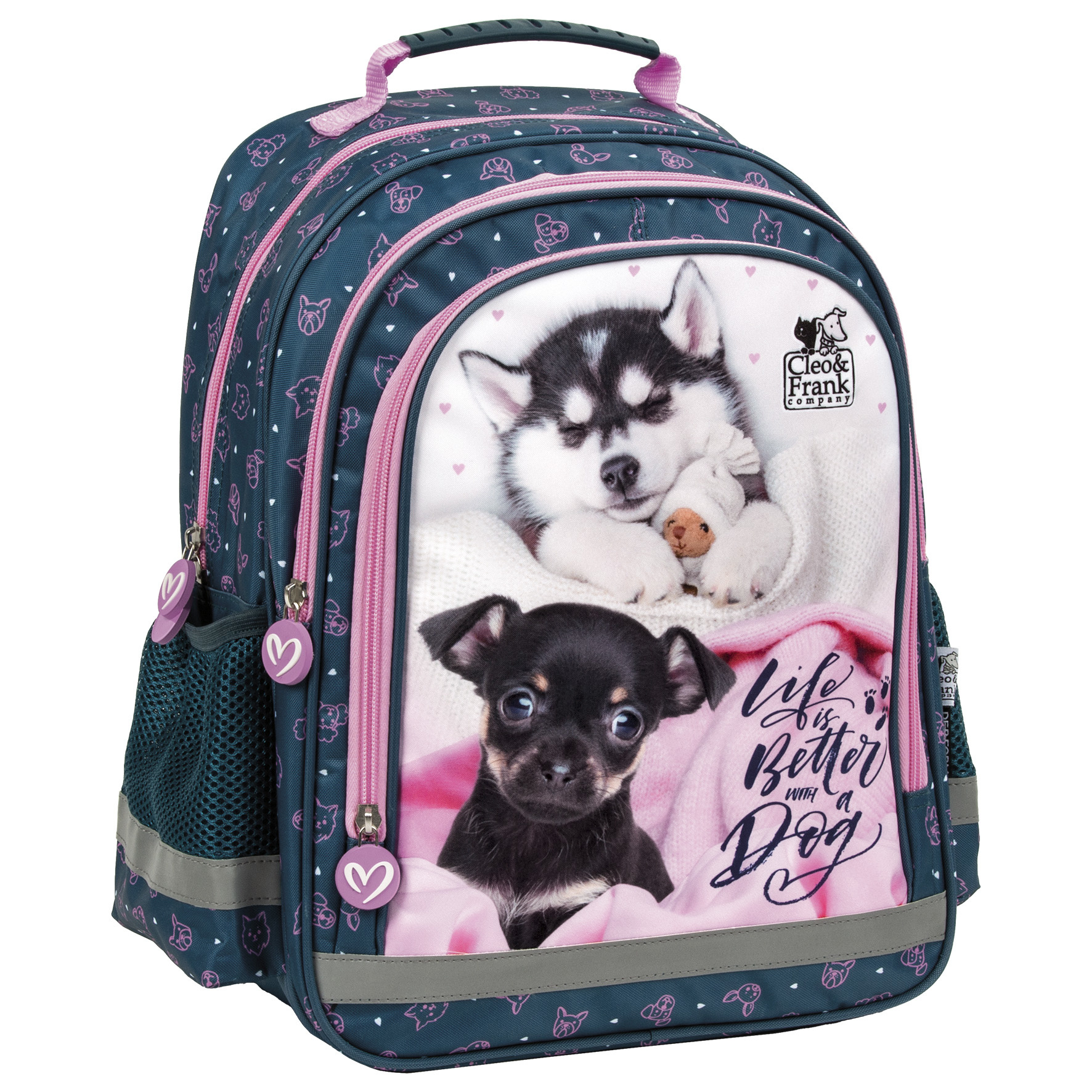 Cleo & Frank Backpack, Pups - 38 x 28 x 17 cm - Polyester