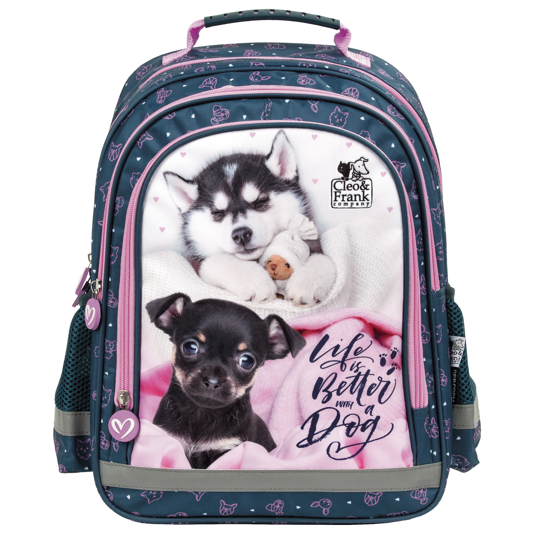 Cleo & Frank Backpack, Pups - 38 x 28 x 17 cm - Polyester