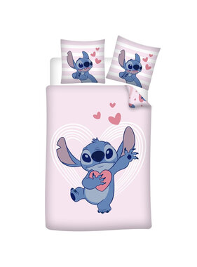 Disney Lilo & Stitch Duvet cover Hearts 140 x 200 + 65 x 65 cm Cotton