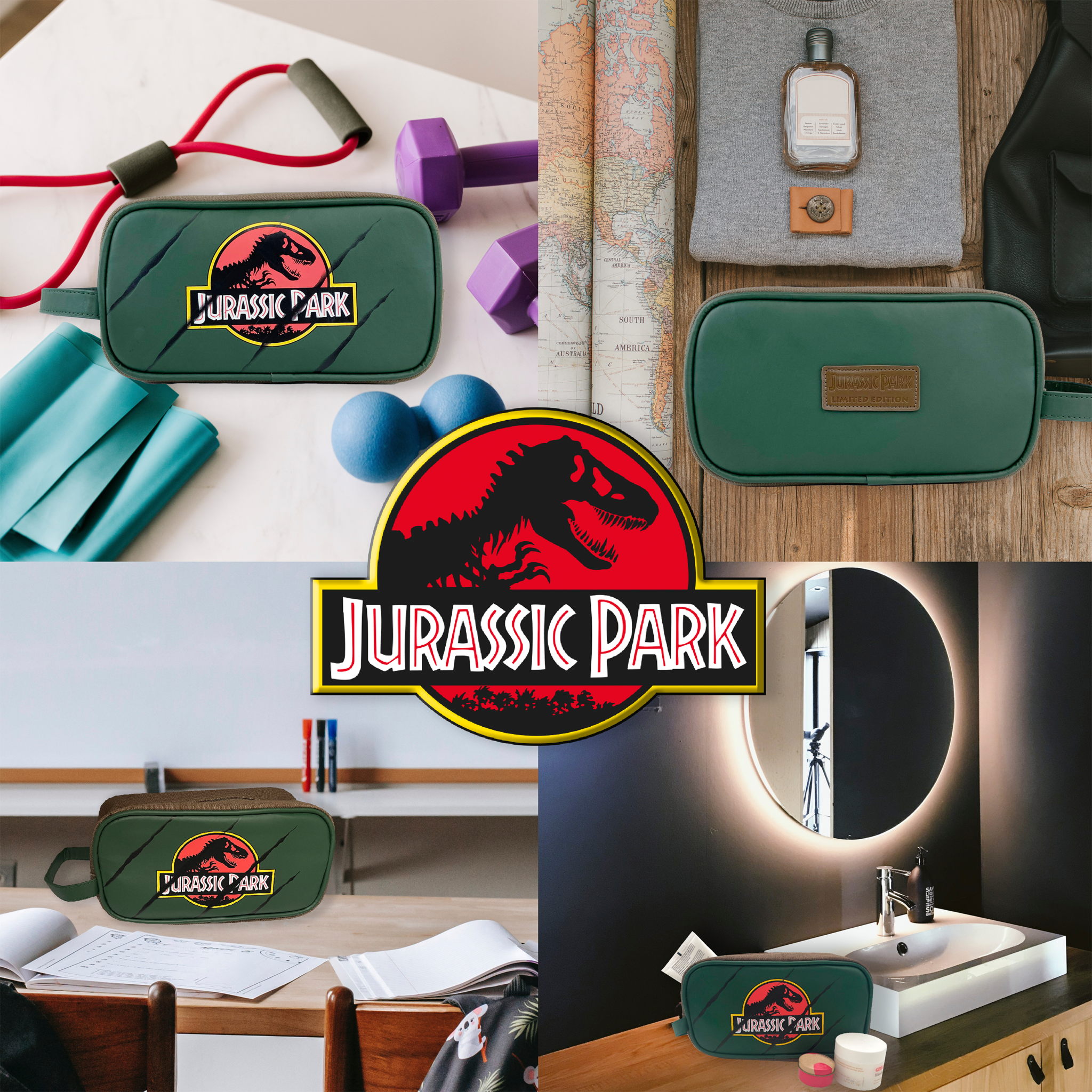 Jurassic Park Toiletry bag, Explorer - 25 x 13 x 10 cm - Polyester/Cotton