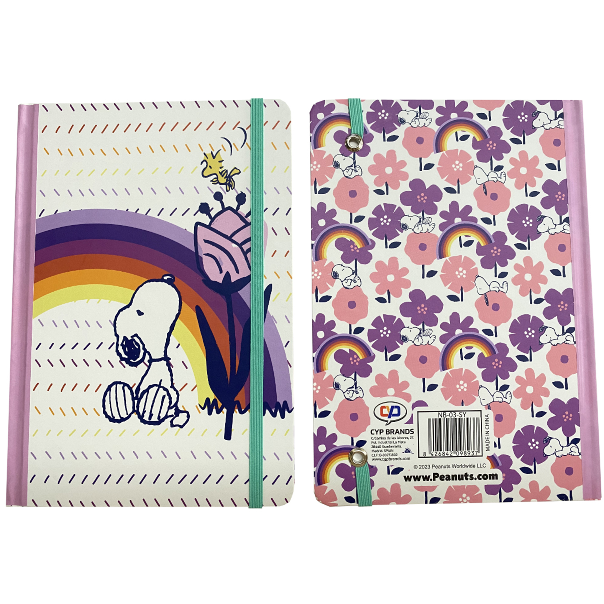 Snoopy Notebook, Rainbow - A5 - 14.9 x 21 cm
