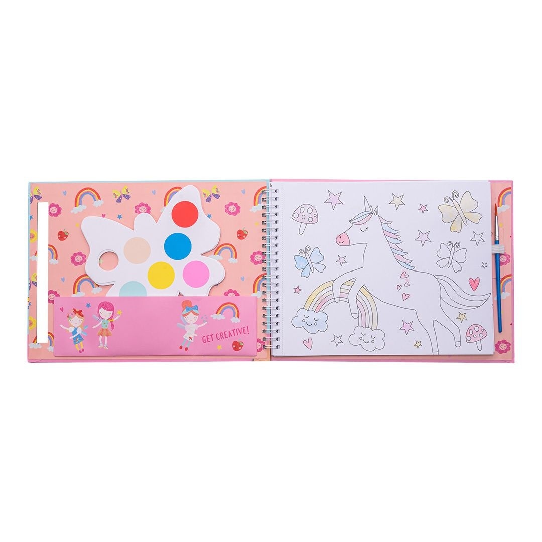 Floss & Rock Schilders blok, Regenboog Fee - 27 x 20 x 1 cm - Multi